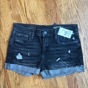 Blank NYC the Fulton black cuffed shorts